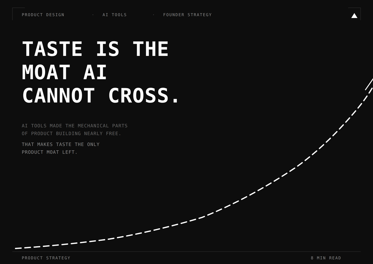 Taste Is The Moat AI Cannot Cross