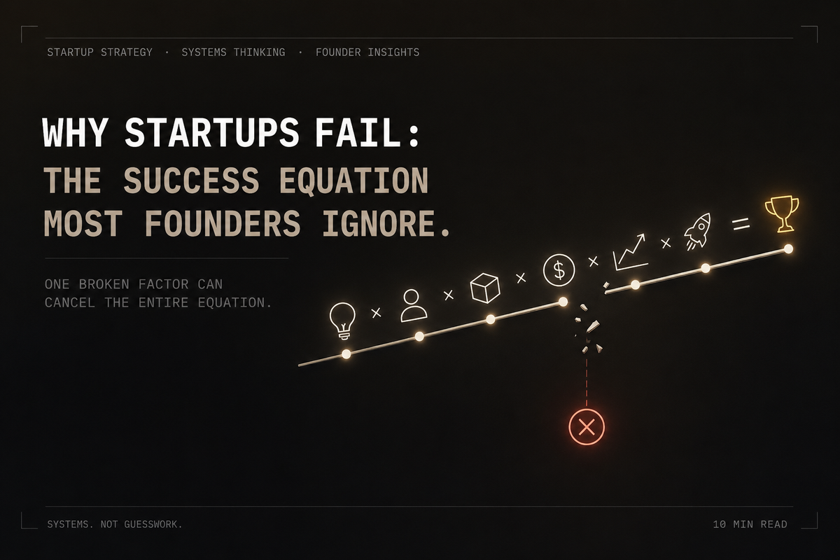 Why Startups Fail: The Success Equation Most Founders Ignore.