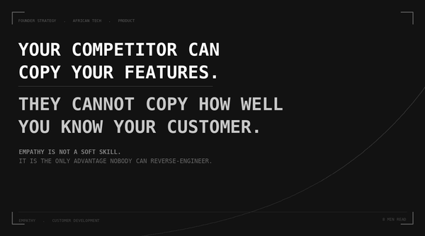 Your Competitor Can Copy Your Features. They Cannot Copy How Well You Know Your Customer.