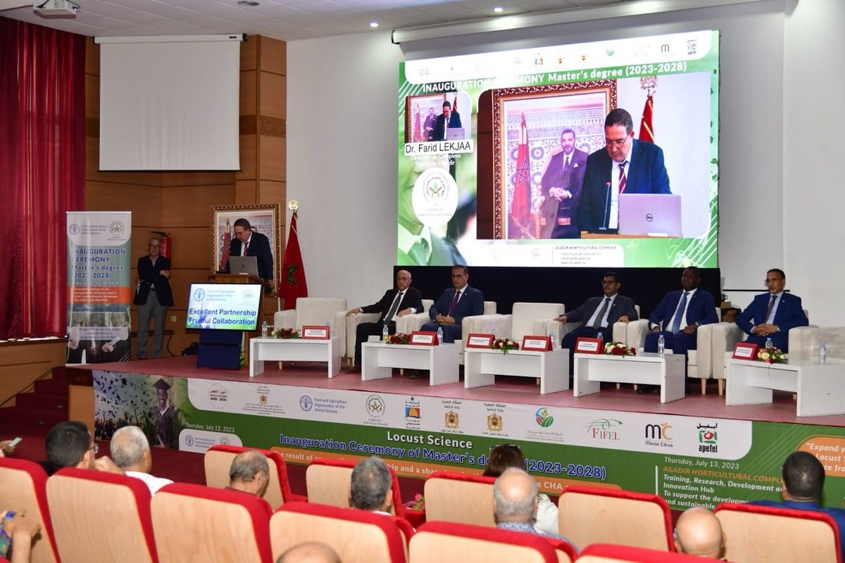 Organisation et coordination de la cérémonie d’inauguration des Masters en Locust Science à Agadir