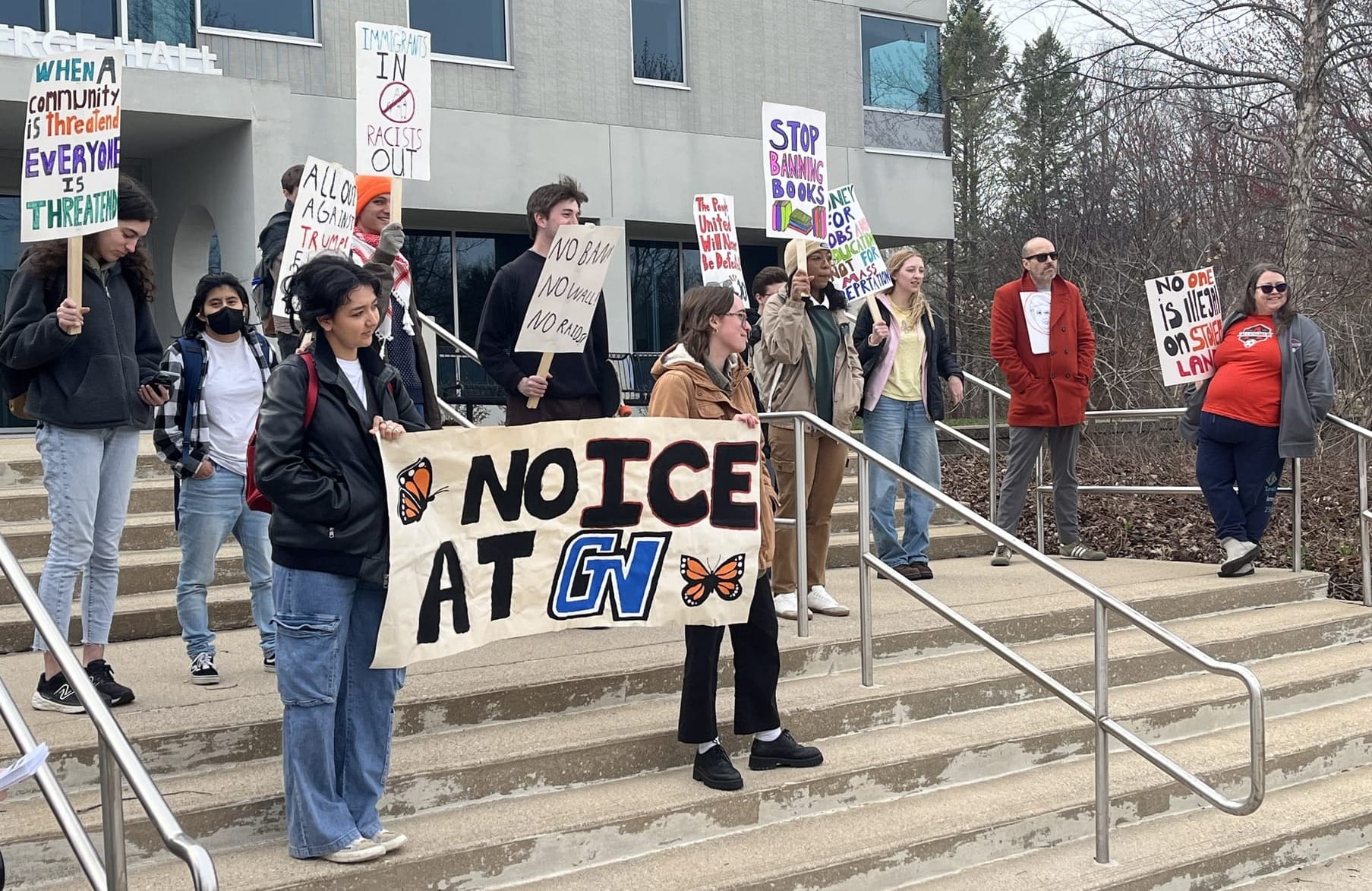 GVSU students voice support for DEI through campus protest