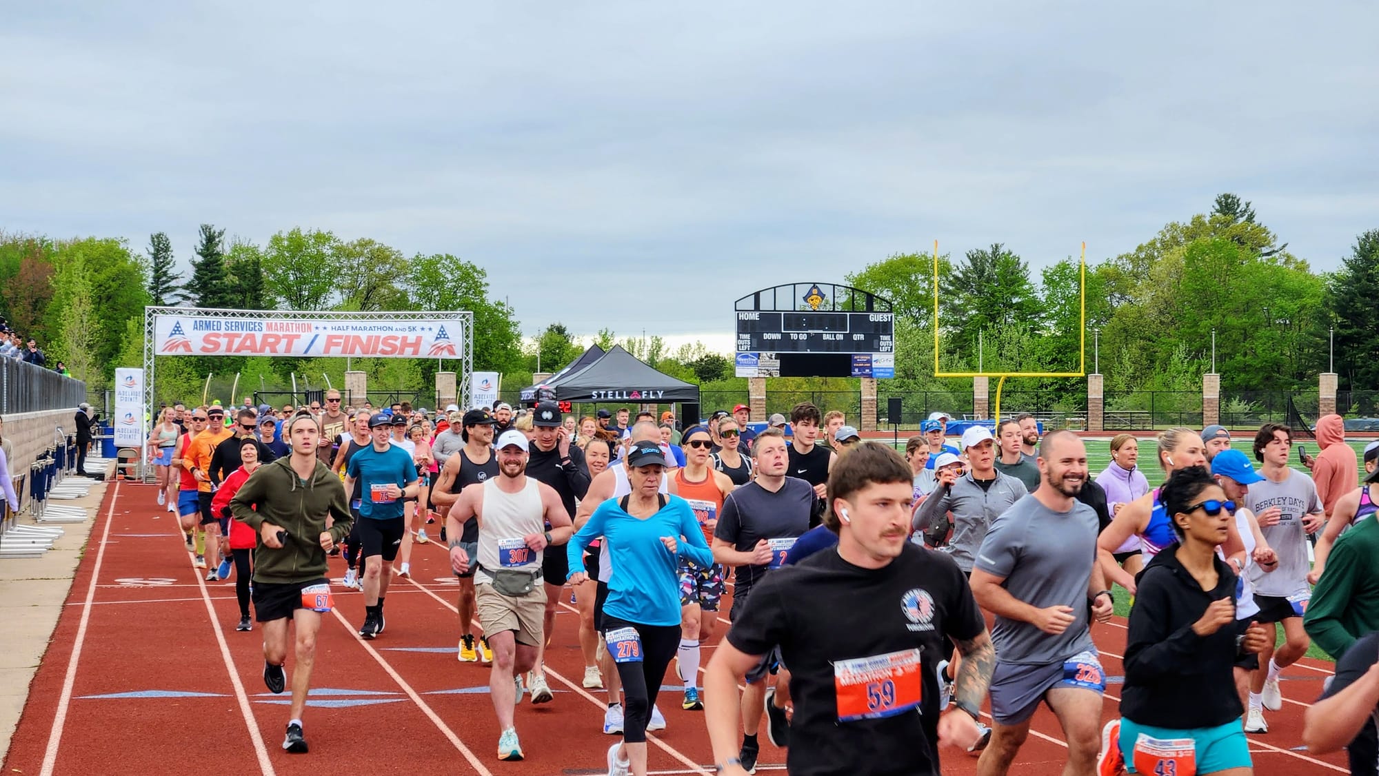 Hundreds turn out for Armed Services Marathon race events