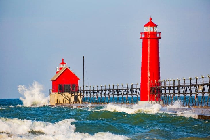 Pier construction underway in Grand Haven to improve, enchance boater safety