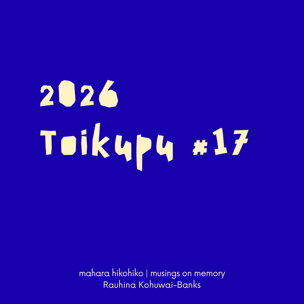 toikupu #17, 2026