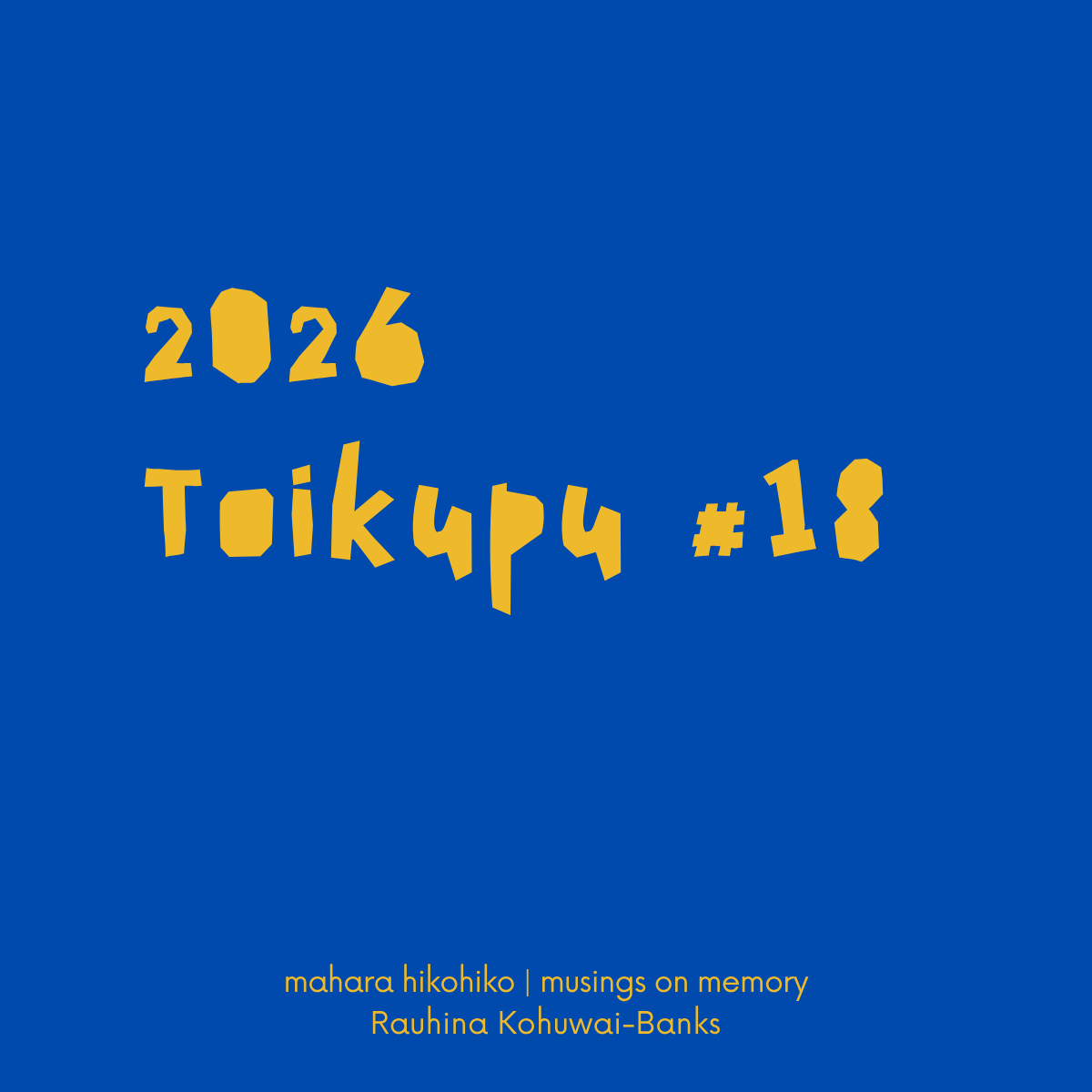 toikupu #18, 2026