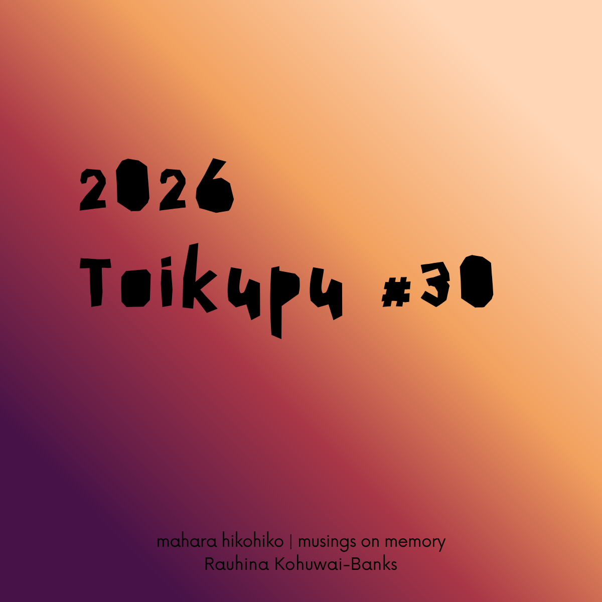 toikupu #30, 2026