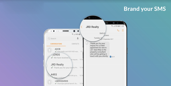 Send SMS messages to your clients with your own company Sender ID