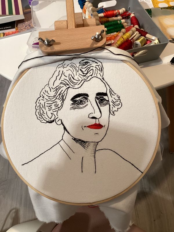 Working on Helena's portrait