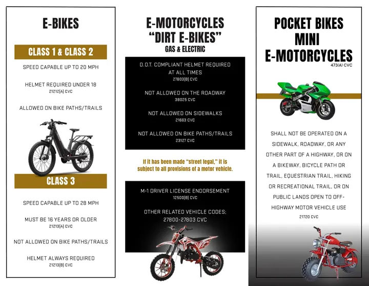 E-Bike Enforcement Expected Near La Verne Schools Starting Friday
