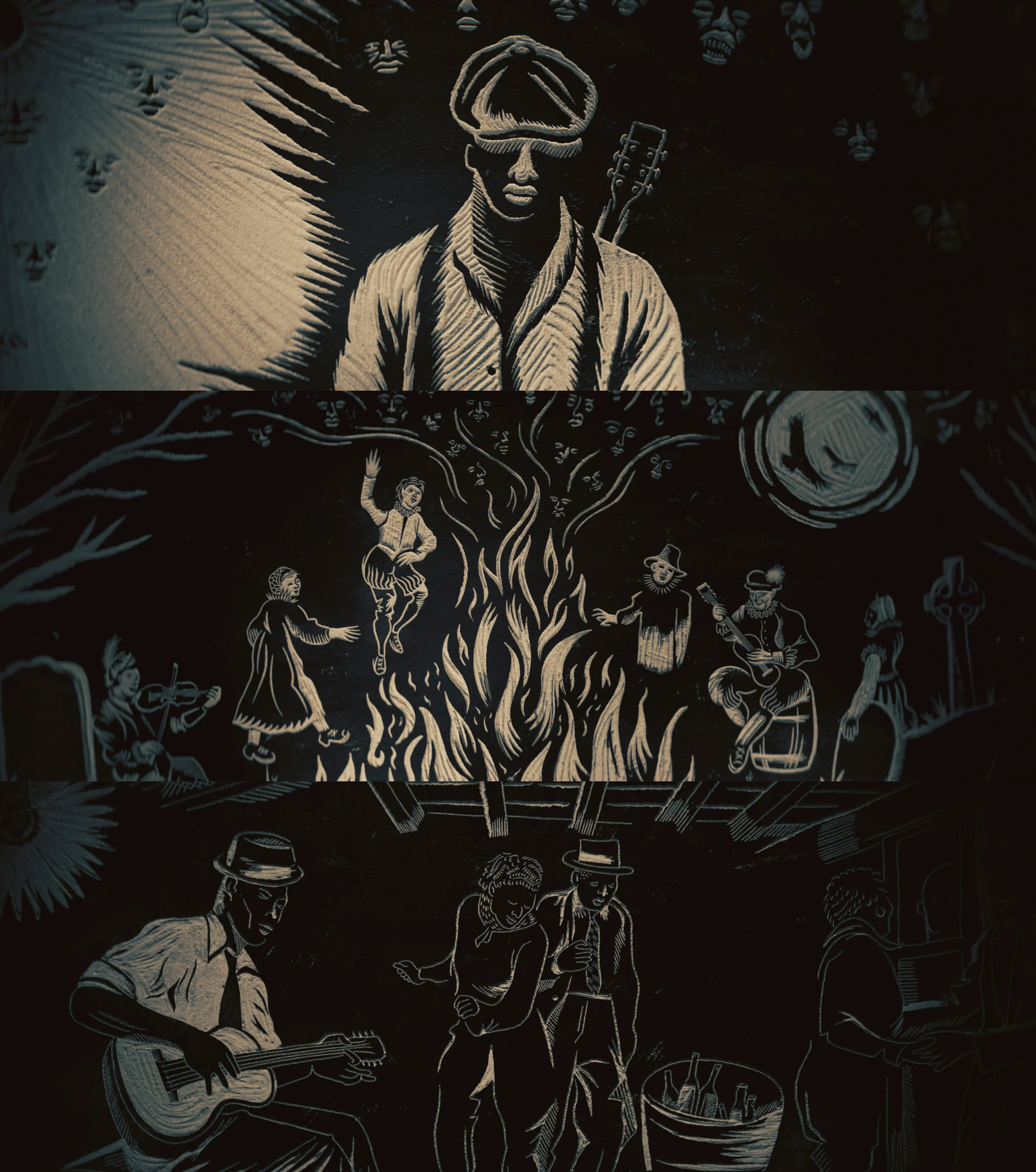 Illustrationer: Mike Black (https://www.blockforest.co.uk/blogs/portfolio/sinners-linocut-illustrations)