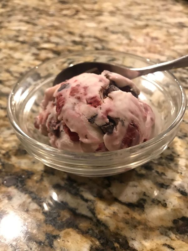 Cherry Garcia a la Bollom Ice Cream Shoppe