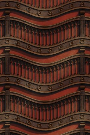 In a Dusty Old Bookshop Swayback Bridge - Fabric Design