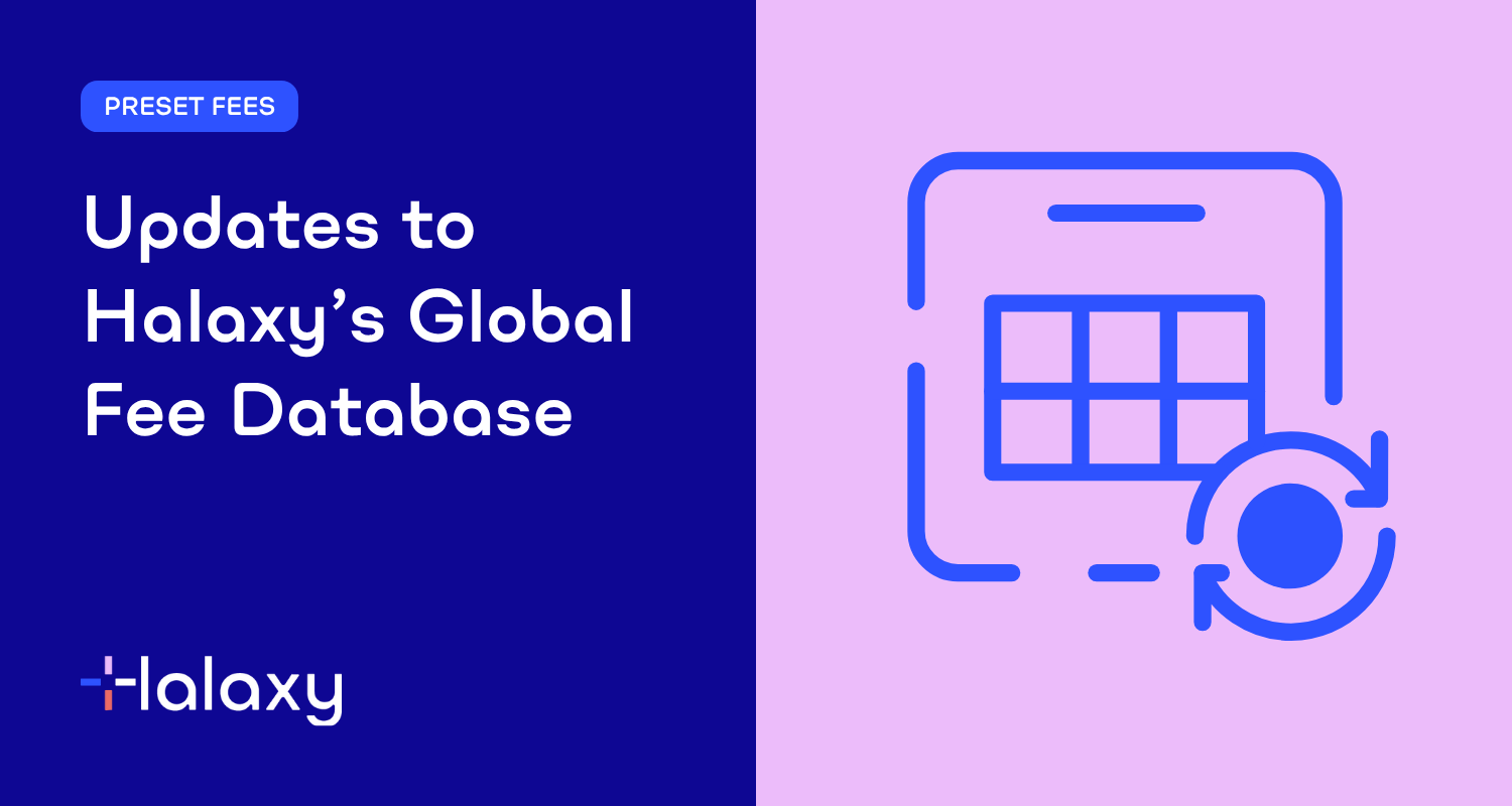 Updates to Halaxy’s Global Fee Database