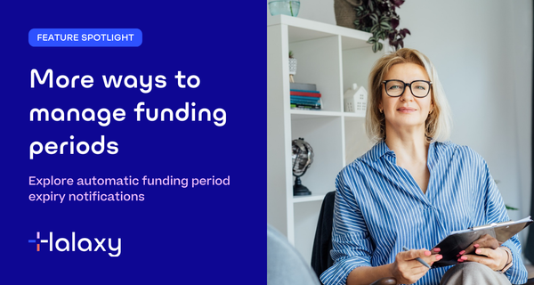 Set automated notifications for when a funding period is set to expire in Halaxy