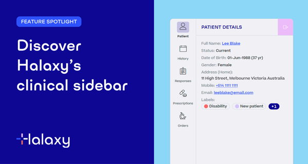 Explore a Galaxy of Clinical Insights with Halaxy’s new clinical sidebar