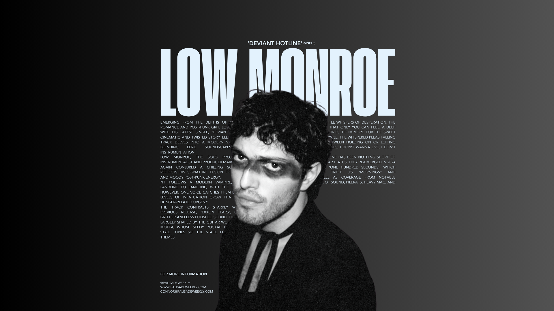 Low Monroe Unleashes Macabre New Single, 'Deviant Hotline'