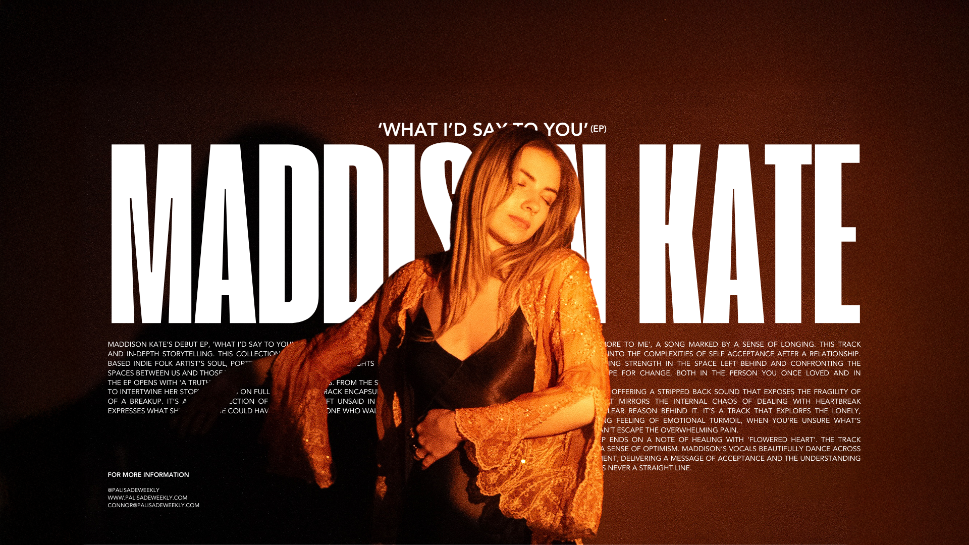 Maddison Kate's Soulful Journey Through ‘What I’d Say to You’