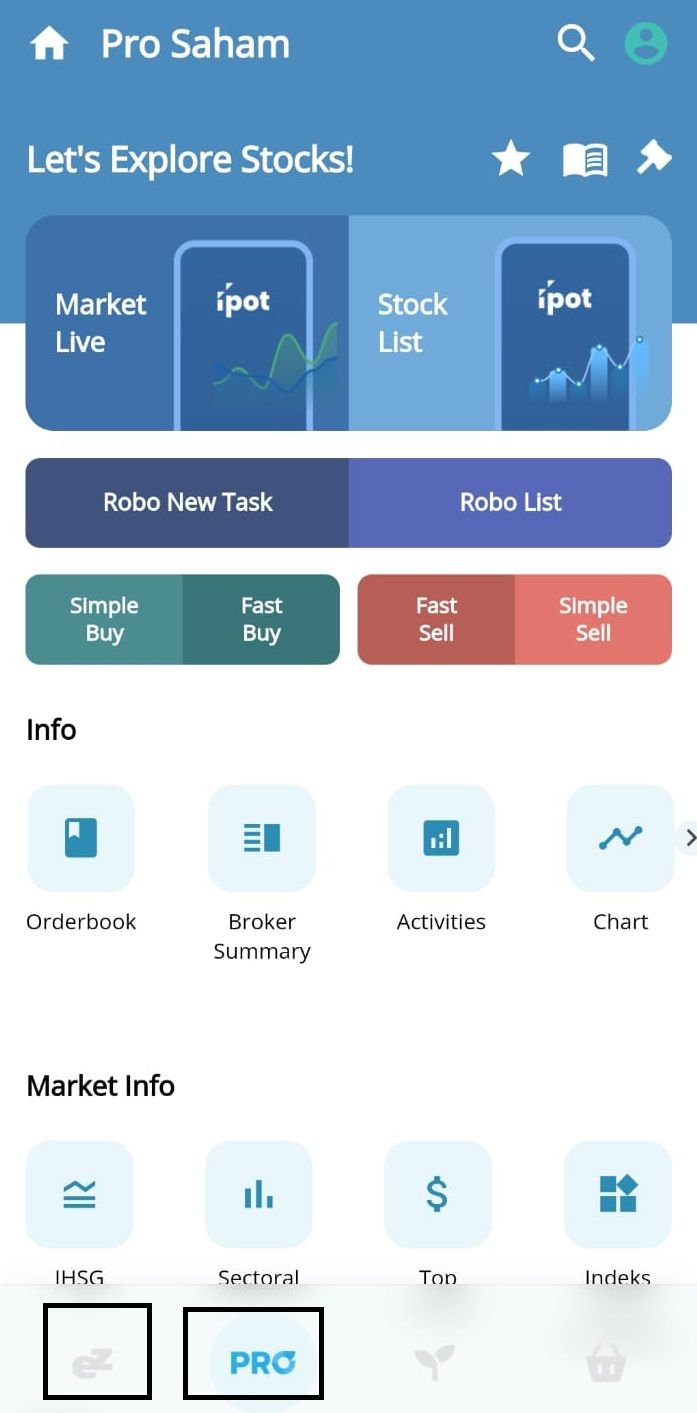 tampilan apps IPOT