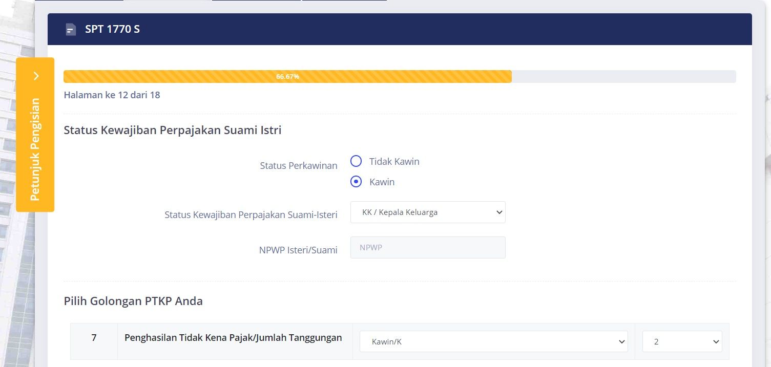 lapor pajak tahap 12