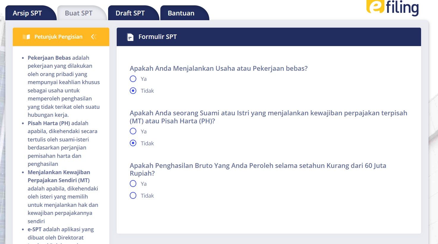 cara pajak tahap 3