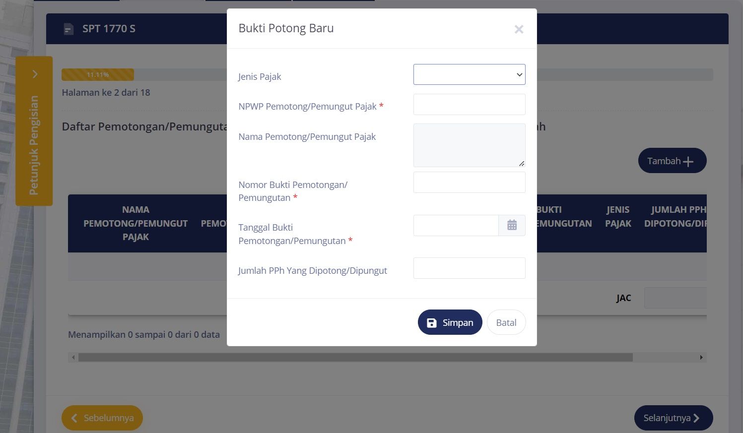 lapor pajak tahap 5