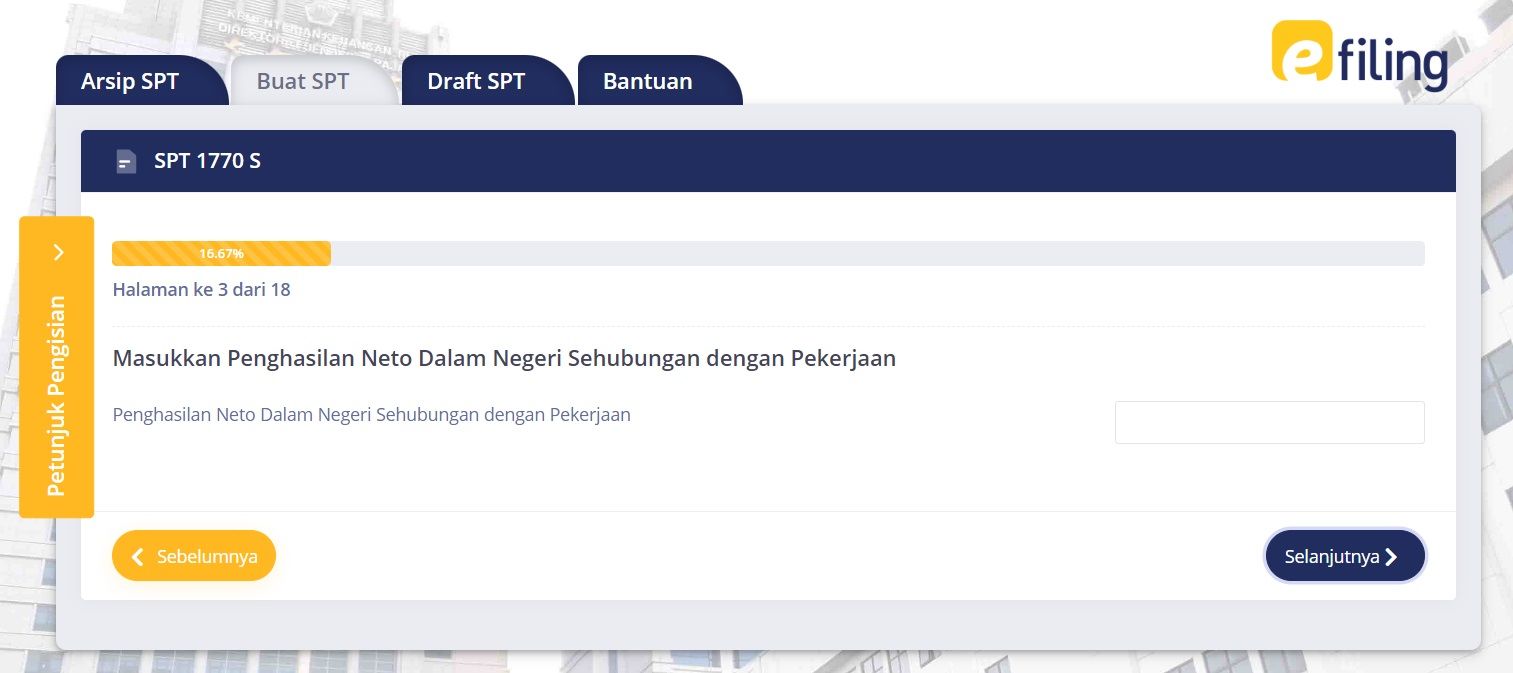 lapor pajak tahap 6