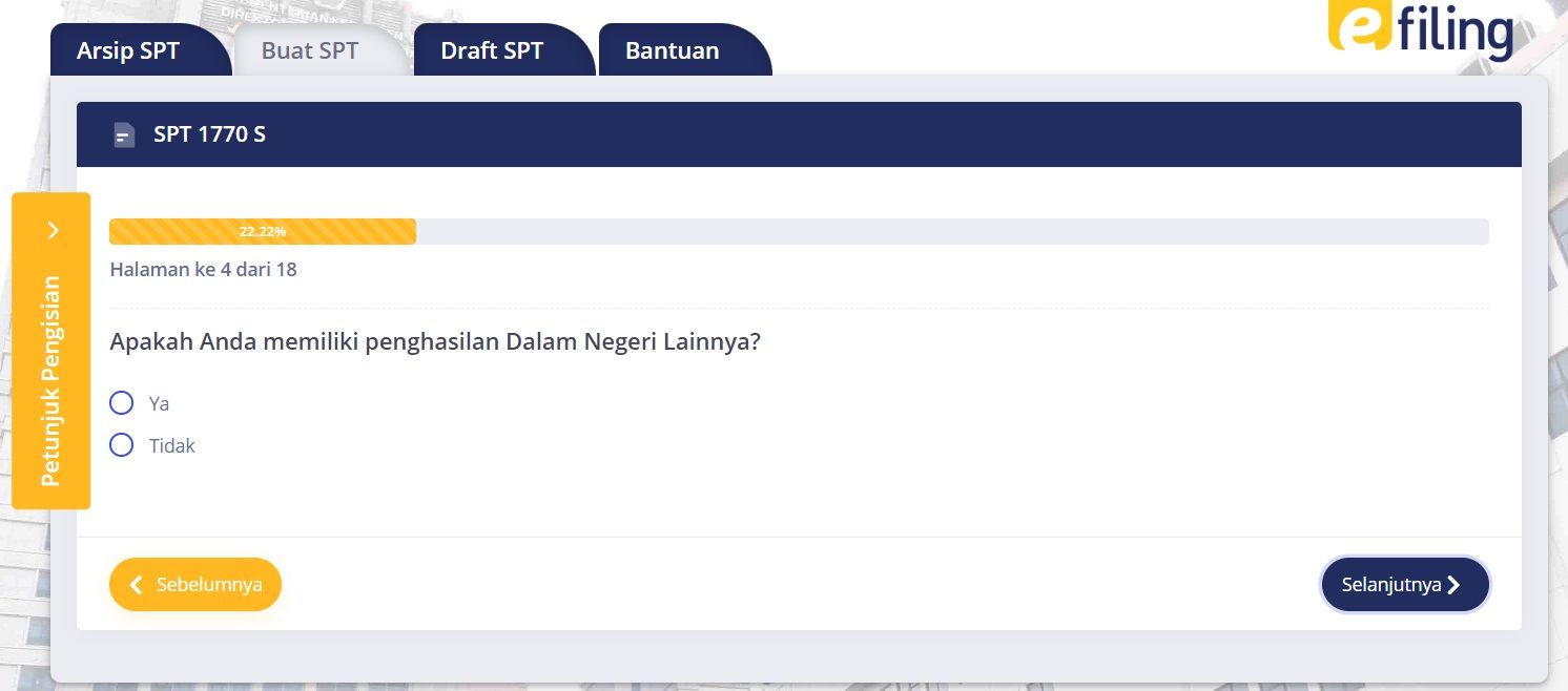 lapor pajak tahap 7