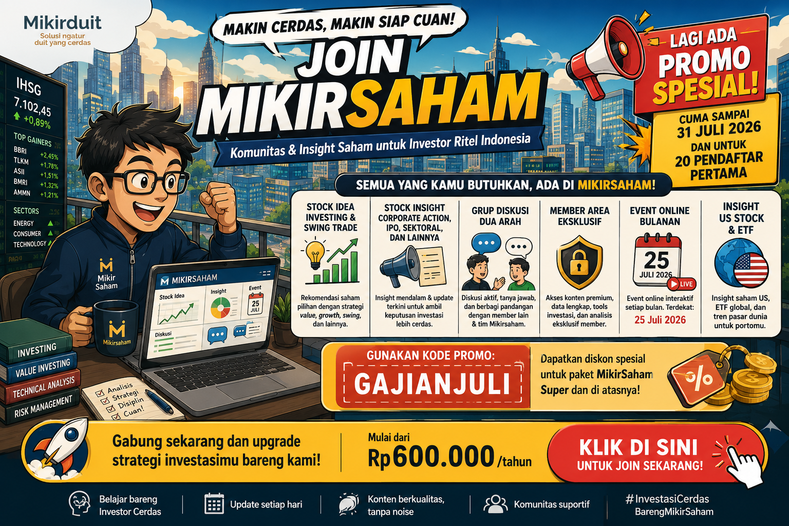 Join Mikirsaham Sekarang