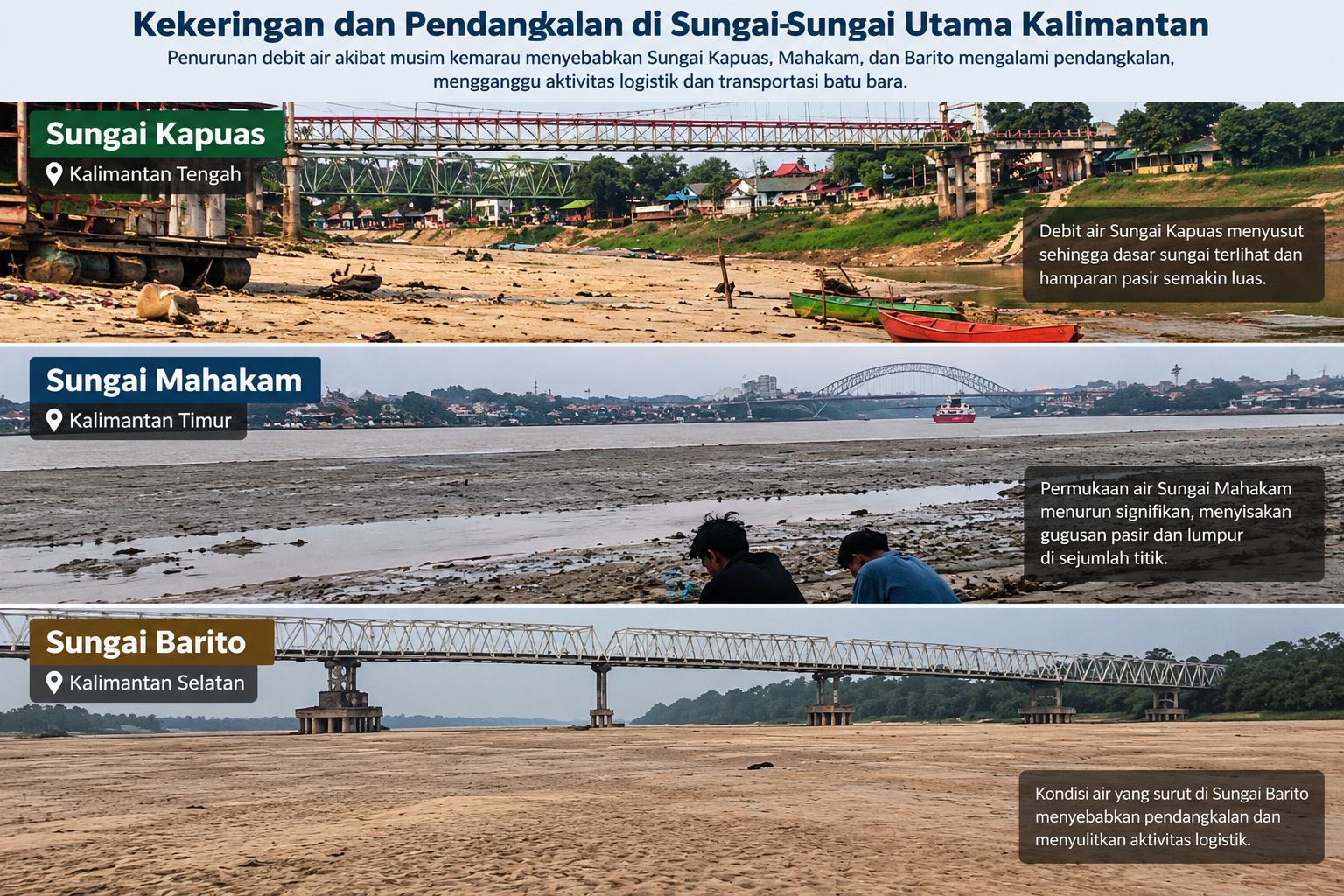 kondisi sungai di Kalimantan