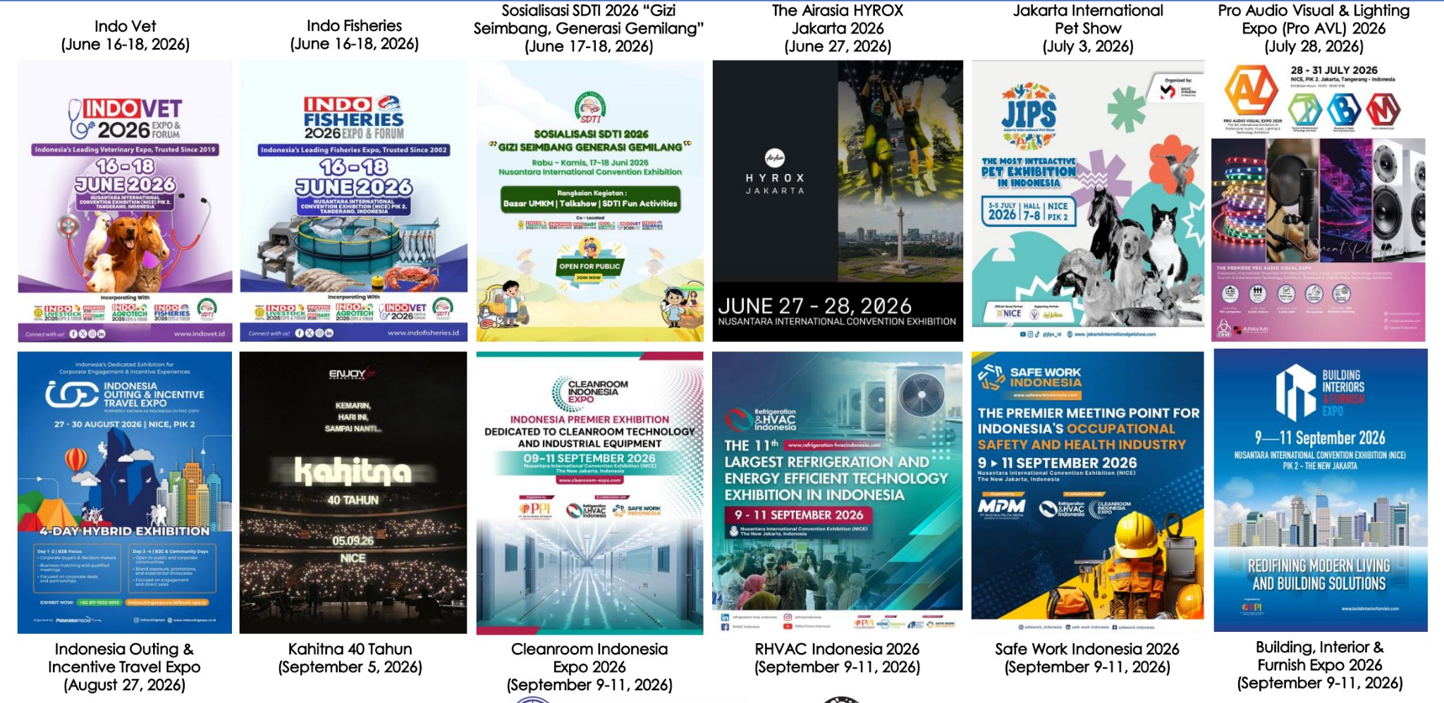 acara dan pameran di NICE PIK