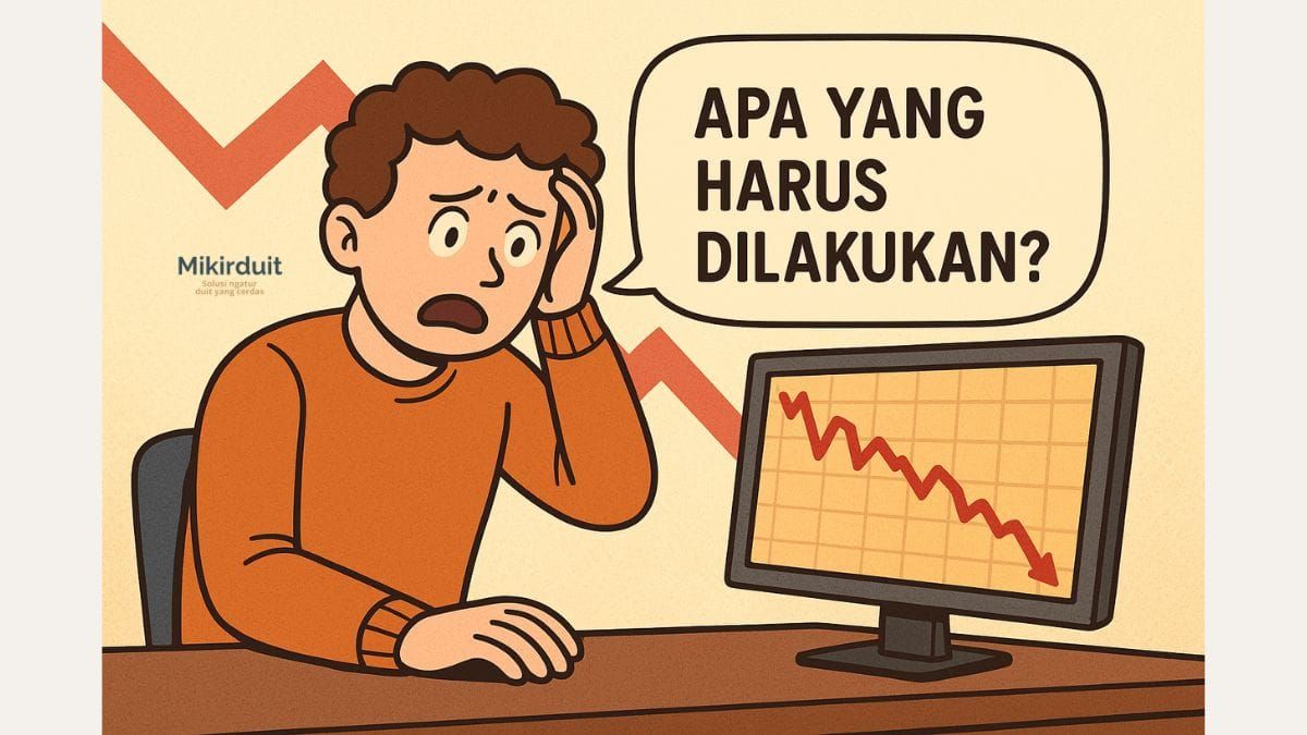 saham turun
