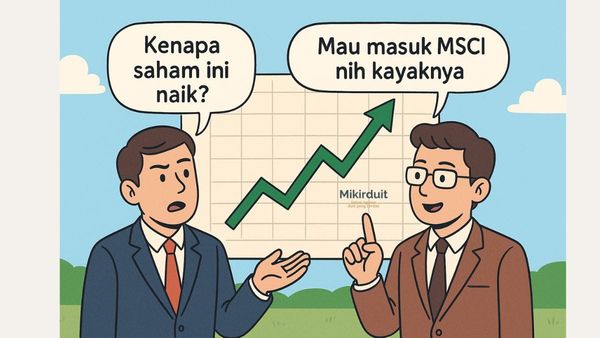 narasi saham naik dan turun