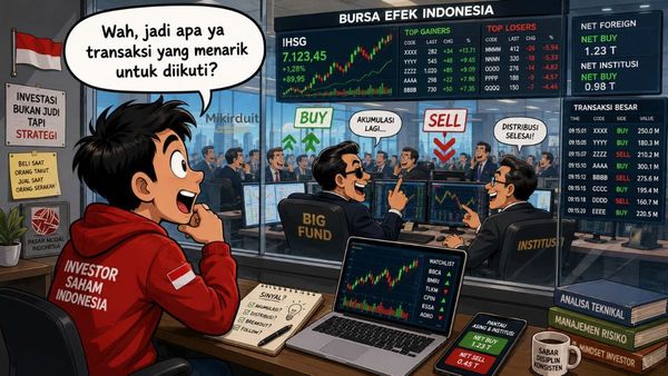 transaksi saham di atas 1 persen