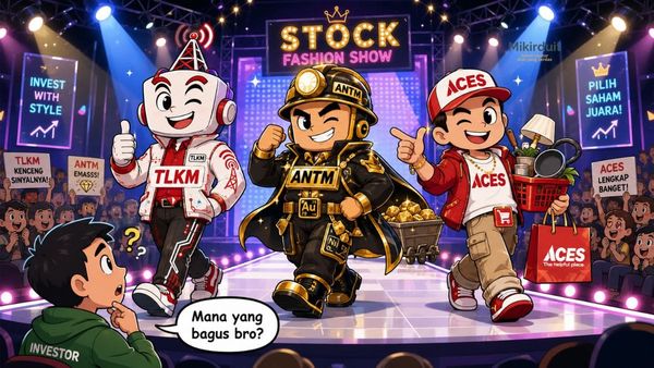 saham tlkm, antm, dan aces