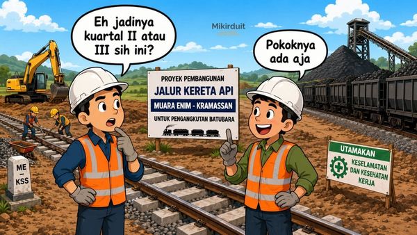 proyek pengangkutan batu bara dengan kereta PTBA
