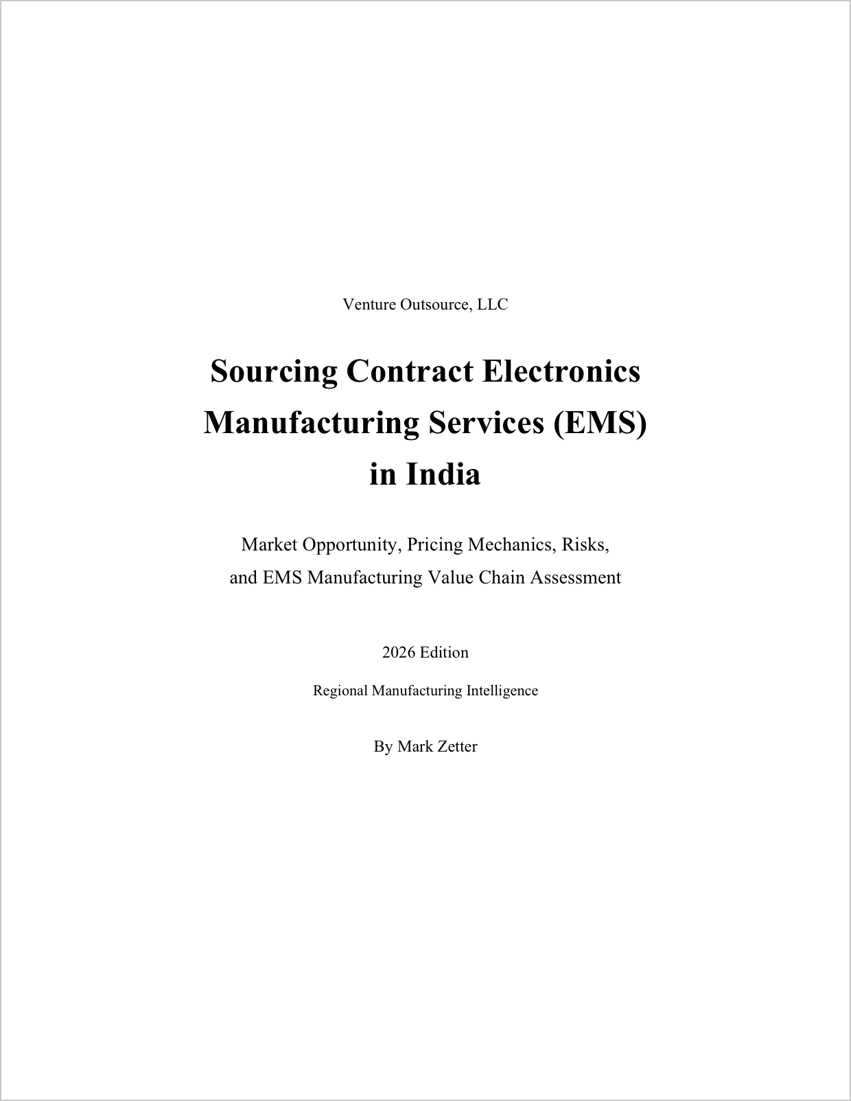 Sourcing Contract Electronics Manufacturing Services (EMS) in India