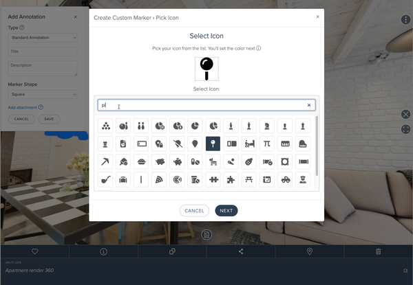 Create Custom Annotation Markers using Preselected Icons