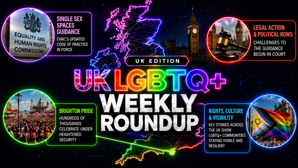 UK LGBTQ+ News Round Up 9 August 2026: Single Sex Spaces Guidance, Pride Events And Political Rows