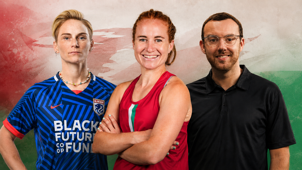 EuroGames Cardiff 2027 Ambassadors: Jess Fishlock, Sarah Jones and Huw Ware