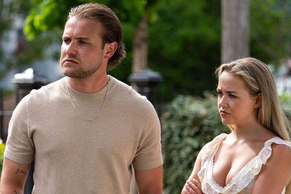 EastEnders Amy Mitchell runs from Craig after an emotional conversation