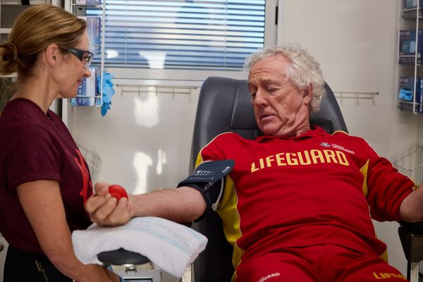 Home and Away John conquers needle fear for Eden's blood drive