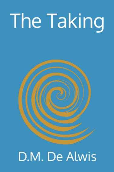 A Blue cover with a golden spiral.