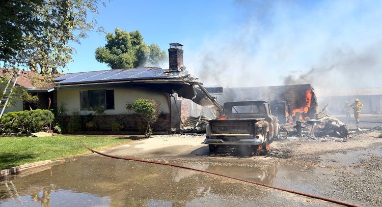 Residents escape unharmed as house fire erupts northwest of Orland