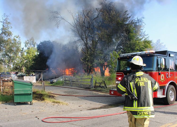 Fire destroys home north of Orland as wind-driven embers spark spot fires
