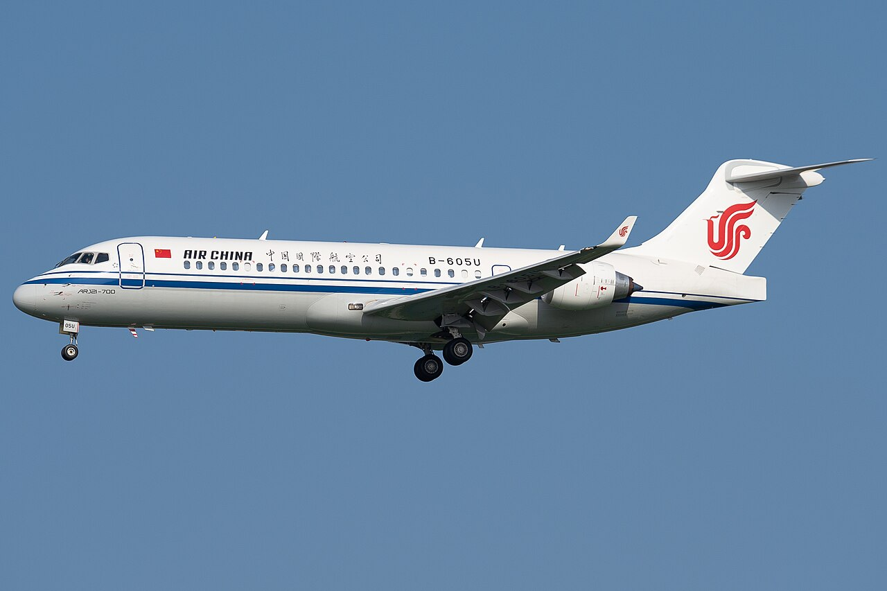 A photo of Air China's C909