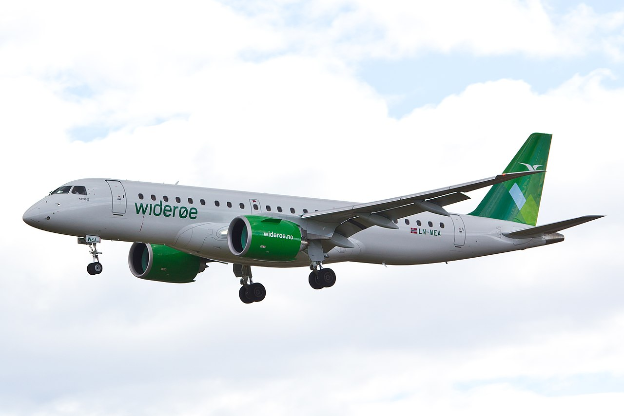 A photo of Wideroe livery E-Jet E2