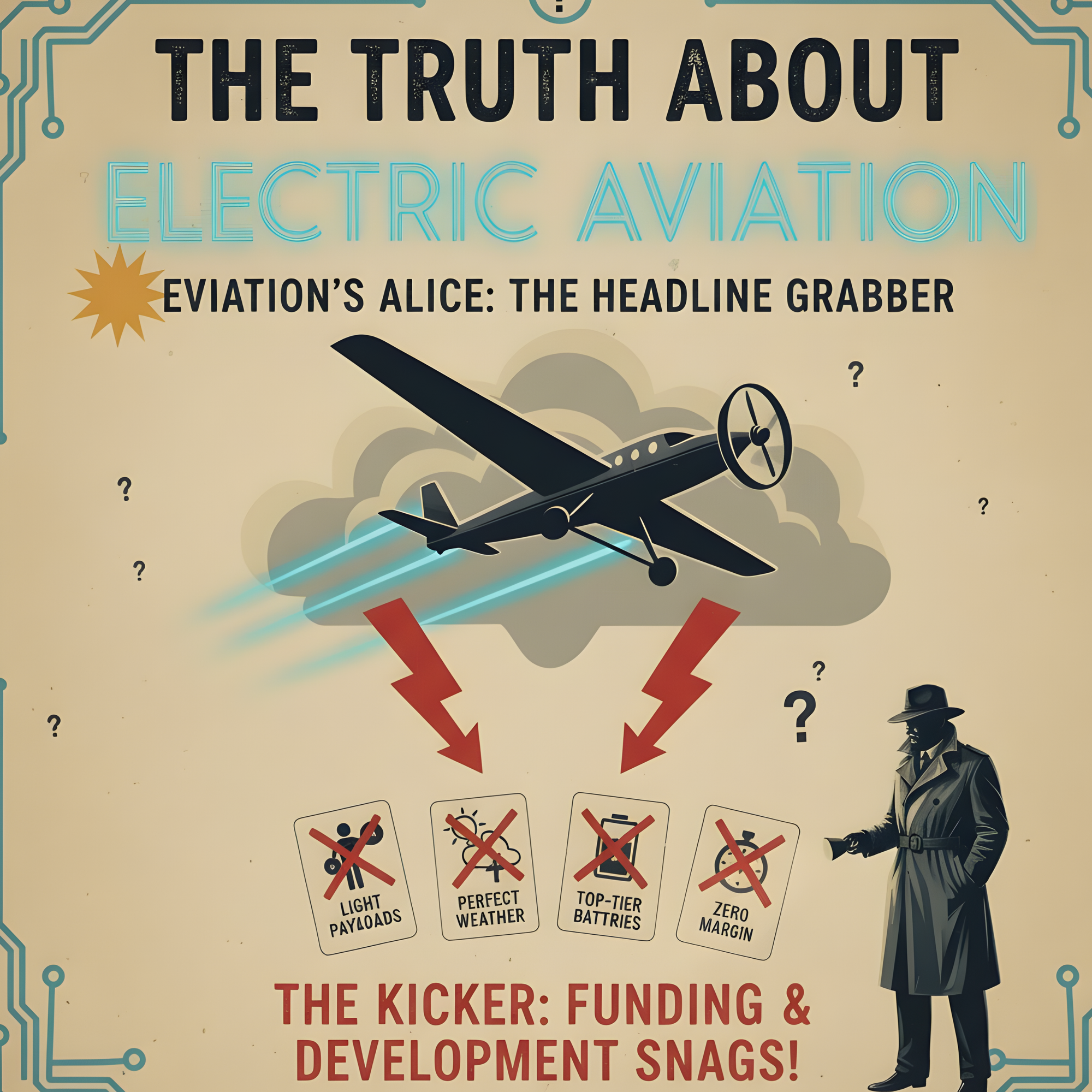"EVIATION'S ALICE" electric plane is a headline grabber, but it has flaws: it requires perfect conditions (light payloads, top-tier batteries) and faces funding snags.