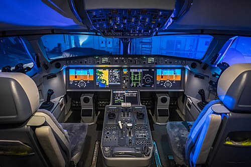A photo showcasing glass cockpit