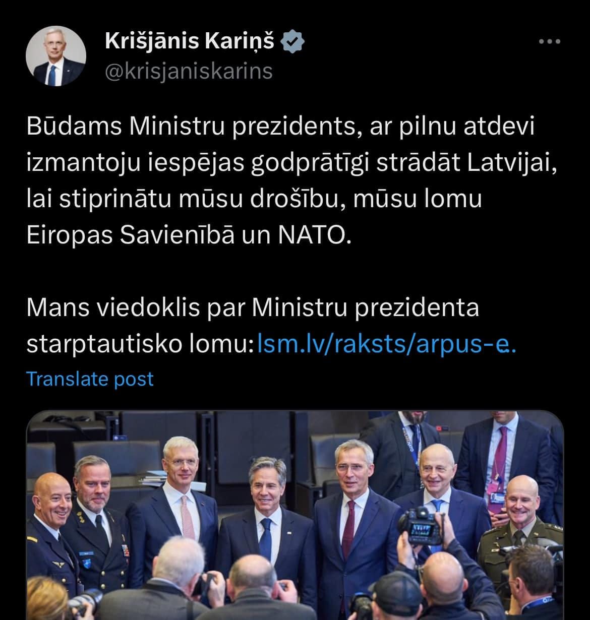 Kariņš ir visu laiku vislabākais