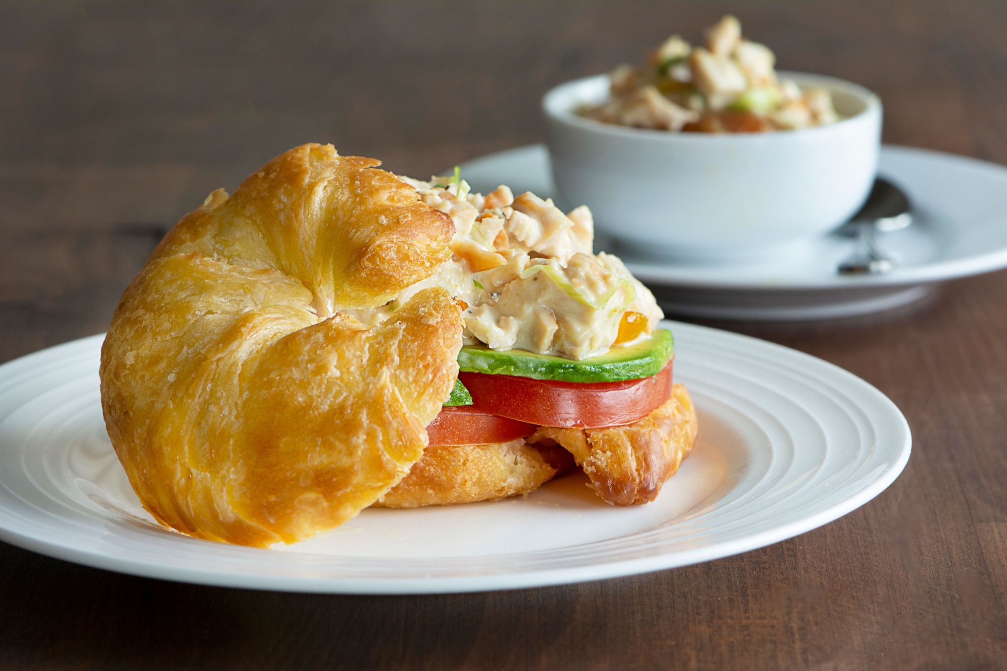 Chutney Chicken Salad Sandwich on a Croissant